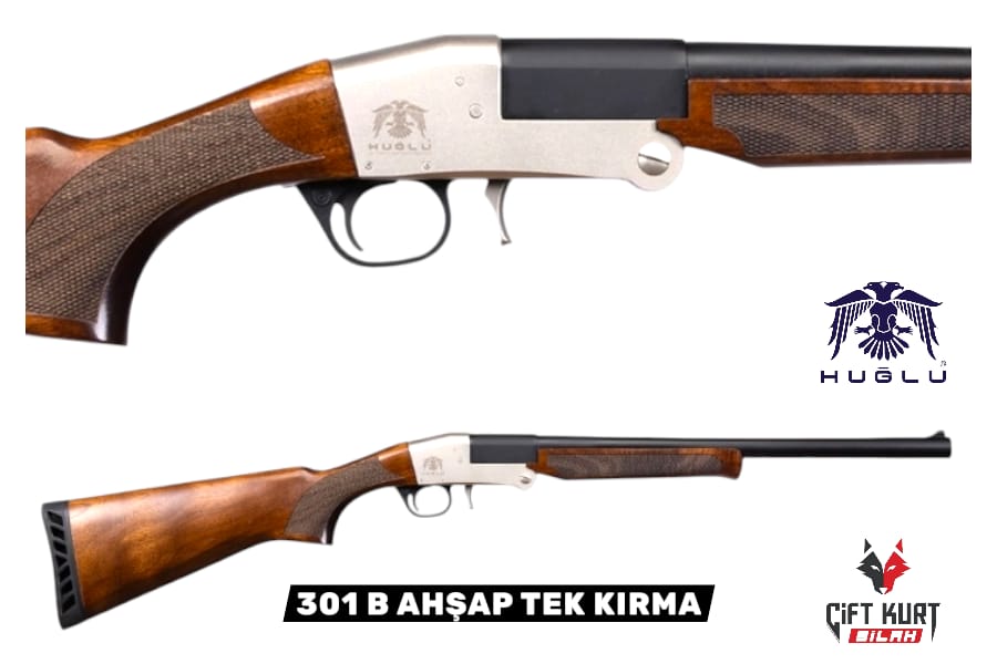 Huğlu 301 B Ahşap Tek Kırma Yivsiz Av Tüfeği